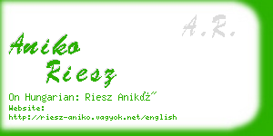 aniko riesz business card